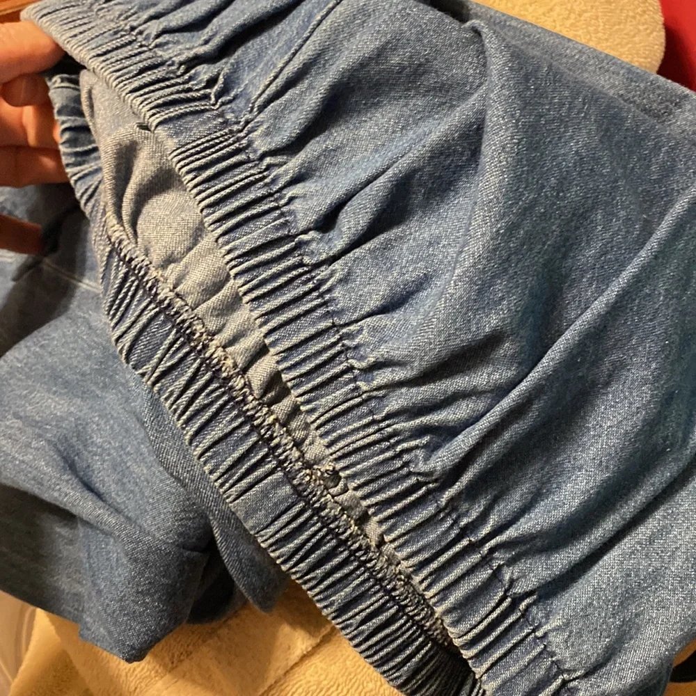 Vintage Ladies Fashion matching jean top and legging set bought back in the 90